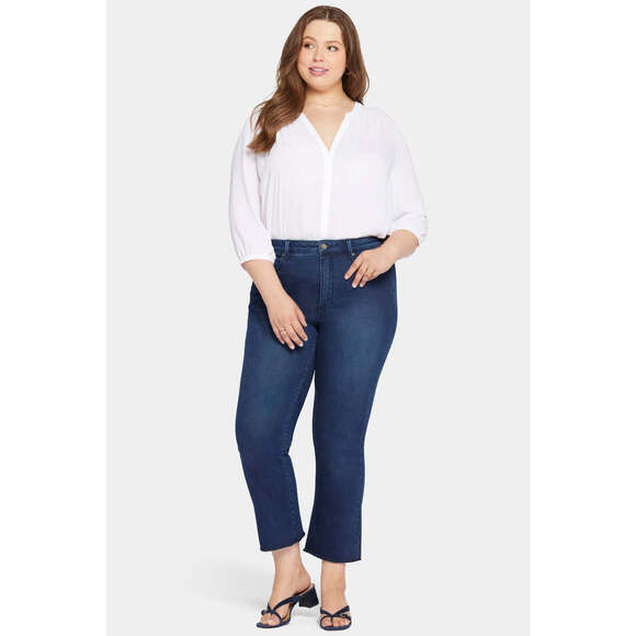 NYDJ Plus Womens Denim Cotton Bootcut Jeans
